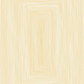 Hand Drawn Jumbo Rectangles - All White, Timeless Yellow (Yellow Ground) - Line Geometric