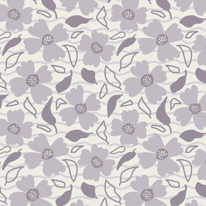 M // Loose, soft Florals - Benjamin Moore - 2116-40 Hazy Lilac - OC 17 White Dove