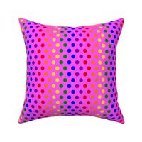 .5" rainbow polka disco dark pink