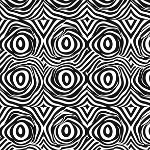 Hypnotic Zebra Stripes Abstract Pattern