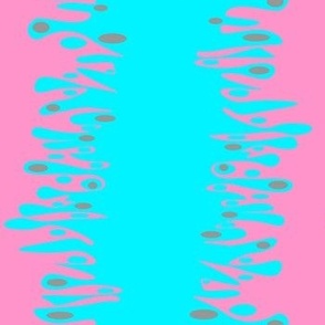  pink turquoise trendy abstract striped pattern