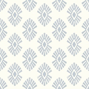 (small) Ethnic inspired Radiant Tribal upward light blue and white natural