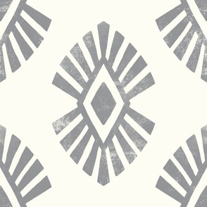(large)  Ethnic inspired Radiant Tribal ultimate gray grey white natural
