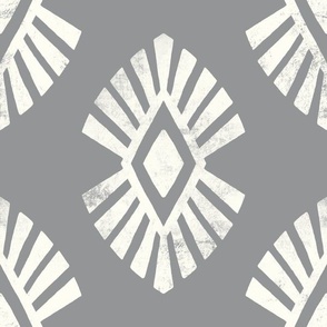 (large)  Ethnic inspired Radiant Tribal ultimate gray grey white natural