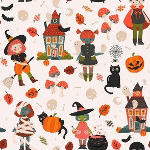 HALLOWEEN COTTAGECORE COUNTRY BUMPKINS CREAM