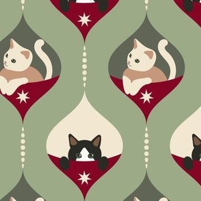 Christmas Ornaments With Cats Laurel Green