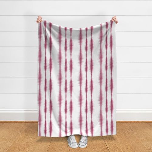 Watercolor Inky Shibori vertical Stripes / pink