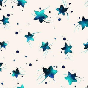 Star Burst - Aqua Blue