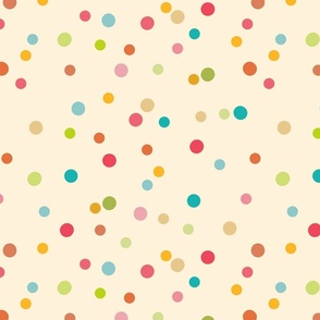 Rainbow confetti dots