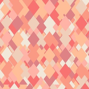 (XXXXL) Just Peachy Geometric Scrap Paper Mosaic