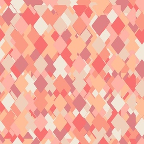 (XXXL) Just Peachy Geometric Scrap Paper Mosaic