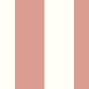 6" wide stripes/peachy pink