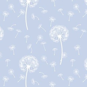 Dandelions on the Breeze in Light Wedgewood Blue - Coordinate