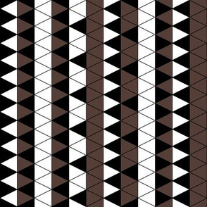 Triangle Check Brown and White