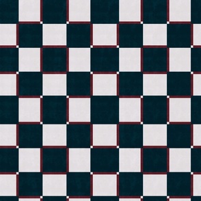 Vibrant Blue and Red Checkered