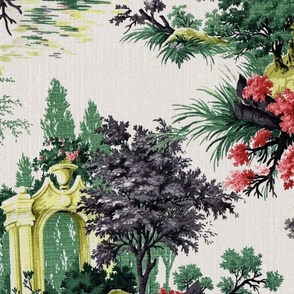 WHEN IN ROME 1930s - CHARTREUSE, PINK, GREEN, GRAY, LARGE SCALE