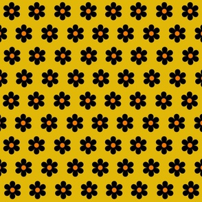 Autumn Black Mustard Flower Pattern 