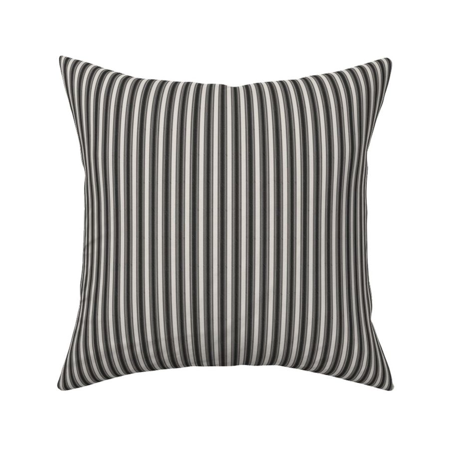 Black ticking stripe on off white   - S - 2.25”