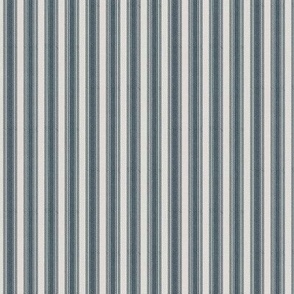 Navy Blue and off white ticking stripe