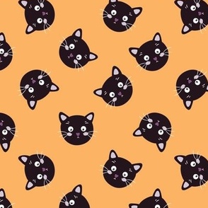 Halloween cat, purple. dark purple