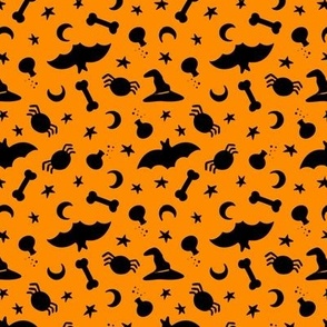 Halloween creepies, orange