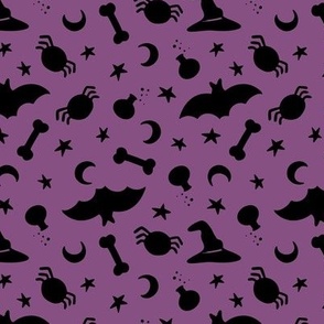 5.25 Halloween creepies on dark purple