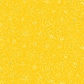 Retro Floral Linework (6") - yellow, cream (ST2023RFL)  