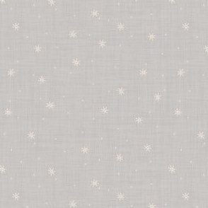 Minimal hand drawn cream white stars on textured soft gray, perfect for nursery and baby products