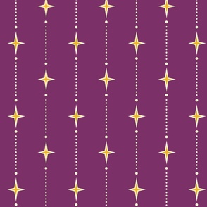 (M) mysterious star strings simple dots purple
