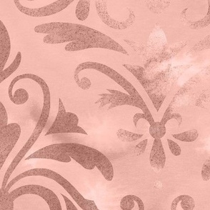 XL / Dusty Pink Shabby Chic Victorian Damask