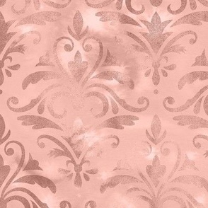 L / Dusty Pink Shabby Chic Victorian Damask