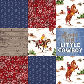 Dream Big Little Cowboy Barnwood Patchwork