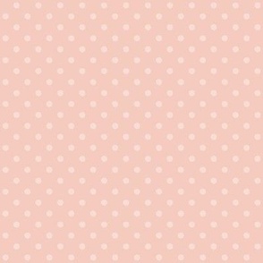 Minnie Dots: Shell Pink Tiny Dots, Copper Pink Small Polka Dot