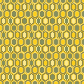 Retro Hexagons (6") - yellow, green (ST2023RH)