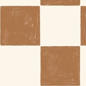 Honey Brown Gouache Checkerboard - Large