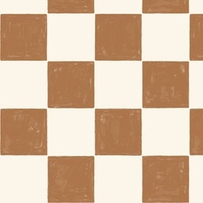 Honey Brown Gouache Checkerboard