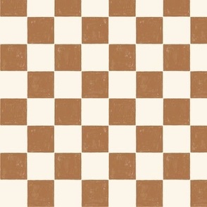 Honey Brown Gouache Checkboard - Small