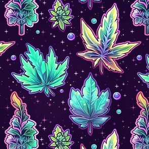 pattern of space Marijuana. Legalize cannabis. smoking weed trip 2 (big)