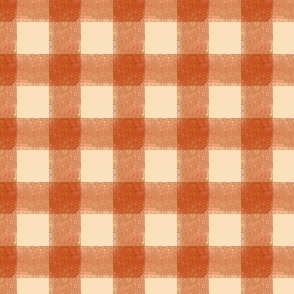 Small Rustic Gingham | Orange & Cream | Country Cottagecore Goose