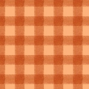 Small Rustic Gingham | Orange & Peach | Country Cottagecore Goose