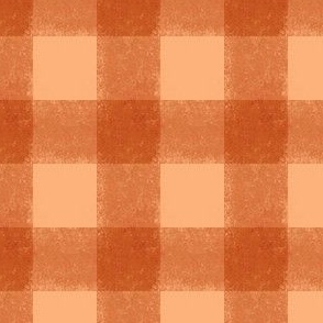 Large Buffalo Check | Orange & Peach | Country Cottagecore Goose