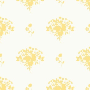 Soft Yellow Silhouette Floral Med Scale Copy