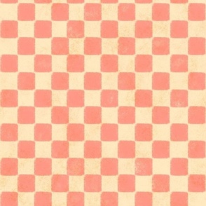 Country Checkerboard Check | Pink & Cream | Country Cottagecore Goose | Dreamy Pink Aesthetic