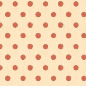 Country Polka Dot | Orange and Cream | Cottagecore Autumn Geese Dreamy Pink