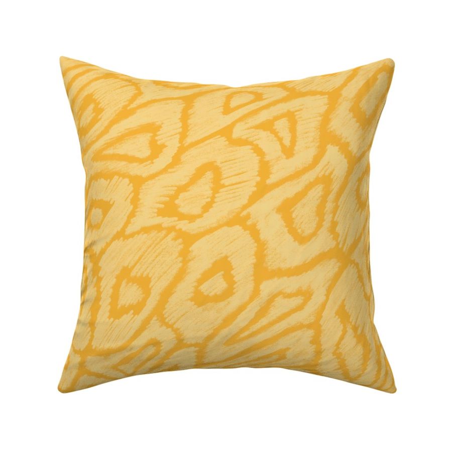 Wild Marks  Animal Print Textured - Warm Yellow - 24in Large 