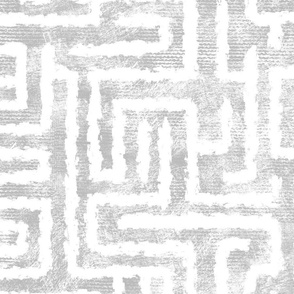 Textured Maze Pattern Grey, 27 x 27, XXL