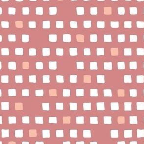 simple squares - pink - white - medium