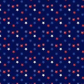 Mini patriotic stars. red blue white stars