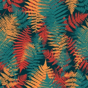 Fern Leaves / Colorful