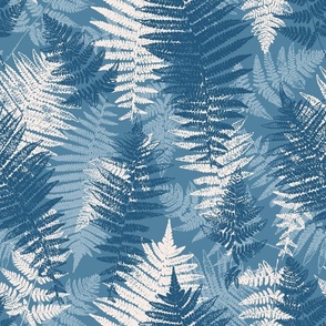 Fern Leaves / Blue